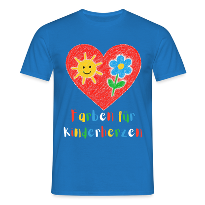 Unisex T-Shirt "Farben für Kinderherzen" Royalblau Männer T-Shirt