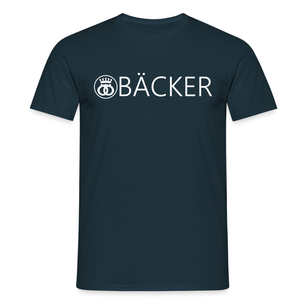 Unisex T-Shirt "Bäcker" Navy Männer T-Shirt