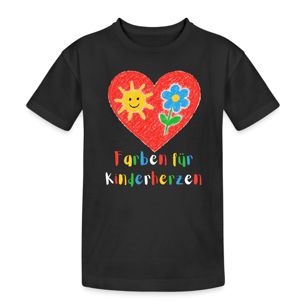Kinder T-Shirt "Farben für Kinderherzen" Schwarz Kinder Heavy Cotton T-Shirt