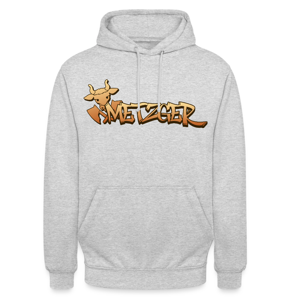 Unisex Hoodie "Metzger" Hellgrau meliert Unisex Hoodie