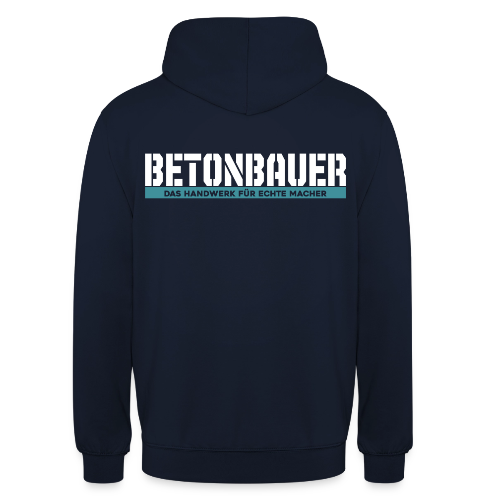 Unisex Hoodie HW-300 | MACHER "Betonbauer" Navy Unisex Hoodie {{ color }}