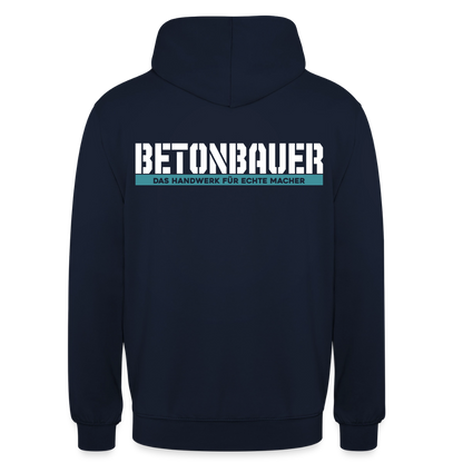 Unisex Hoodie HW-300 | MACHER "Betonbauer" Navy Unisex Hoodie {{ color }}