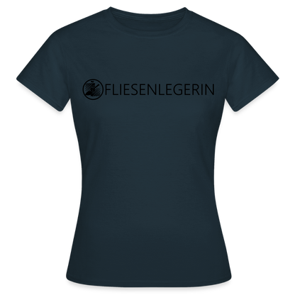 Frauen T-Shirt "Fliesenlegerin" Navy Frauen T-Shirt