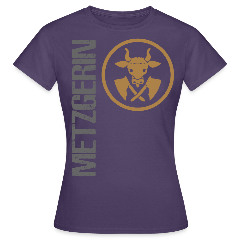 Frauen T-Shirt "Metzgerin" Dunkellila Frauen T-Shirt