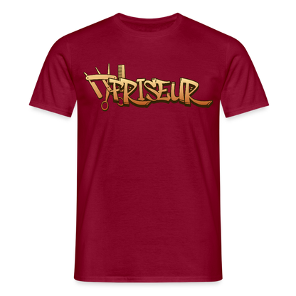 Unisex T-Shirt "Friseur" Ziegelrot Männer T-Shirt
