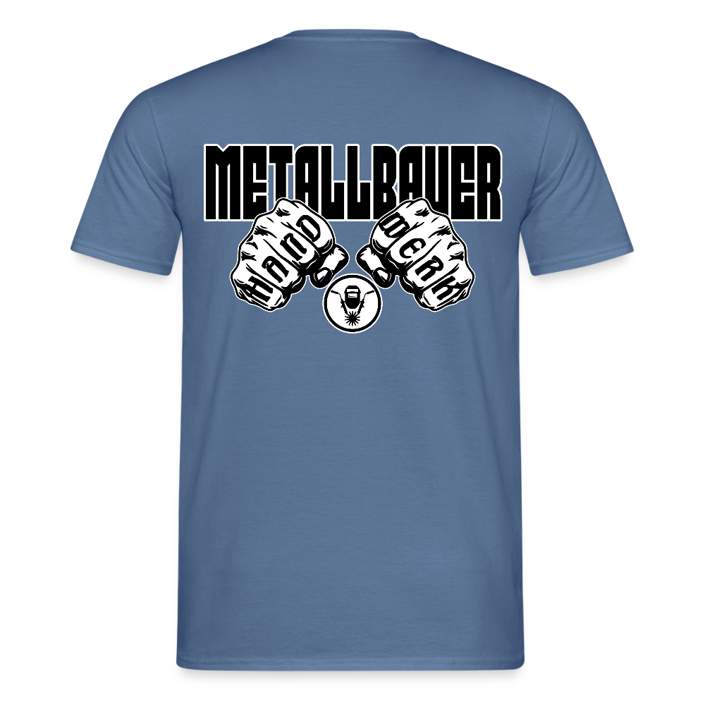 Unisex T-Shirt "Metallbauer" - Taubenblau 