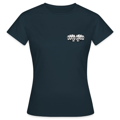 Frauen T-Shirt "Metallbauerin" (beidseitig bedruckt) - Navy