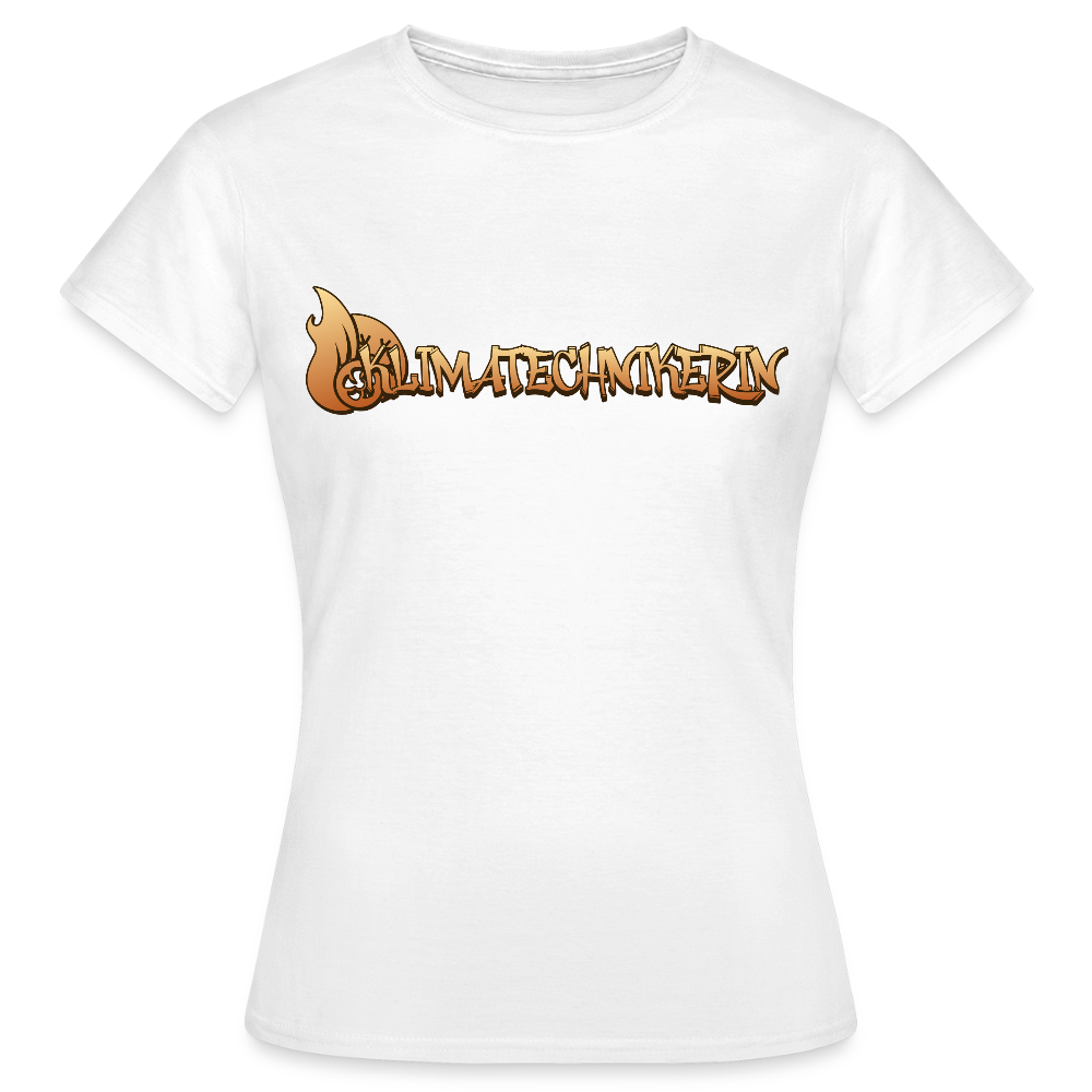 Frauen T-Shirt "Klimatechnikerin" Weiß Frauen T-Shirt