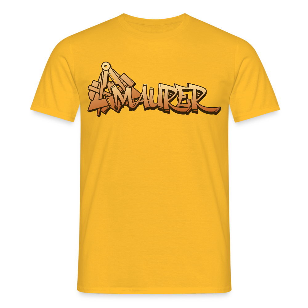Unisex T-Shirt "Maurer" Gelb Männer T-Shirt