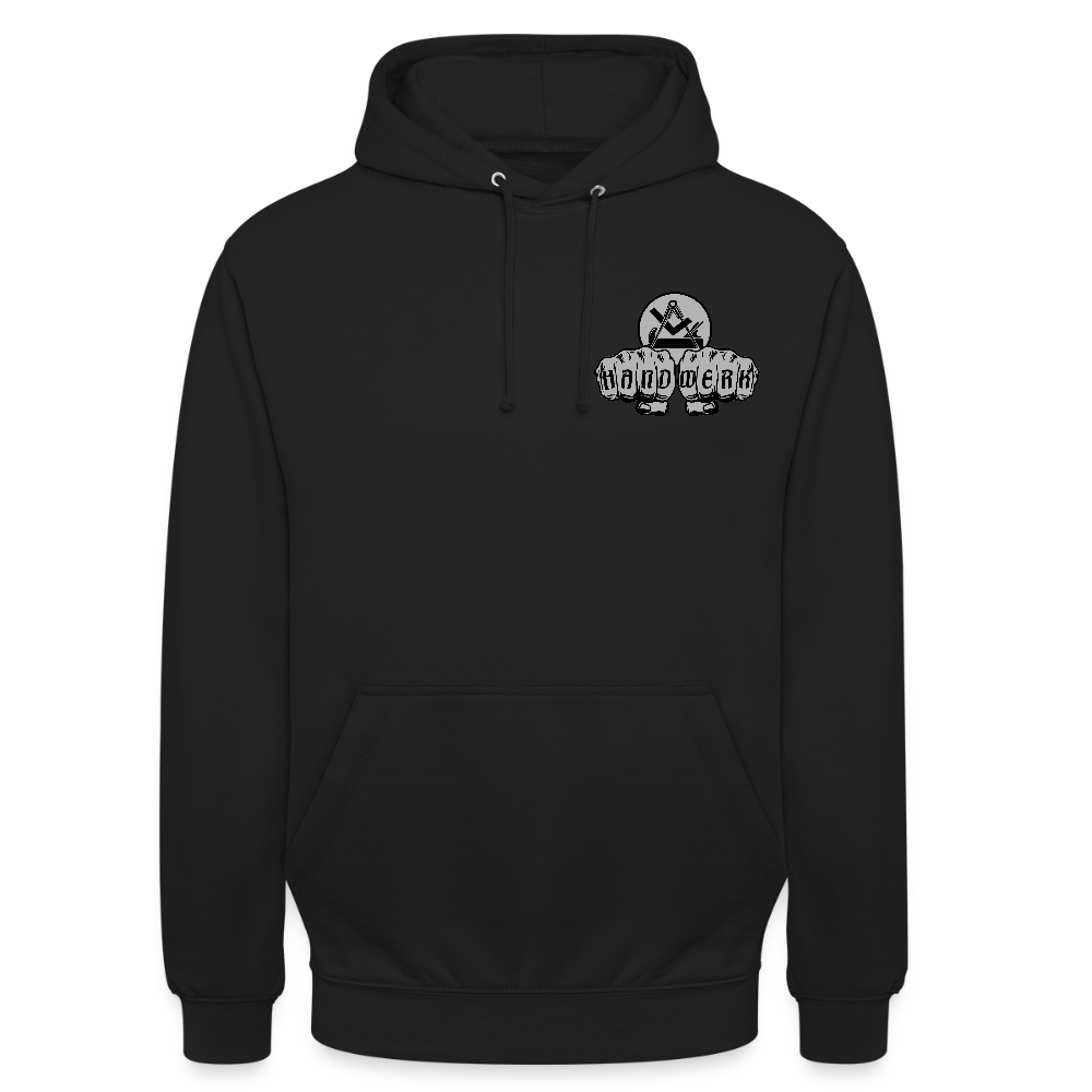 Unisex Hoodie "Schreiner/Tischler" beidseitig bedruckt Schwarz Unisex Hoodie