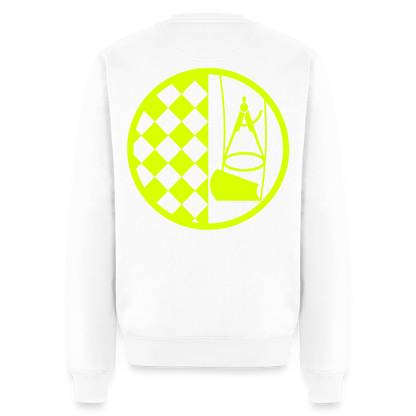 Unisex Premium Pullover "Bodenleger" neongelb Weiß Männer Premium Pullover