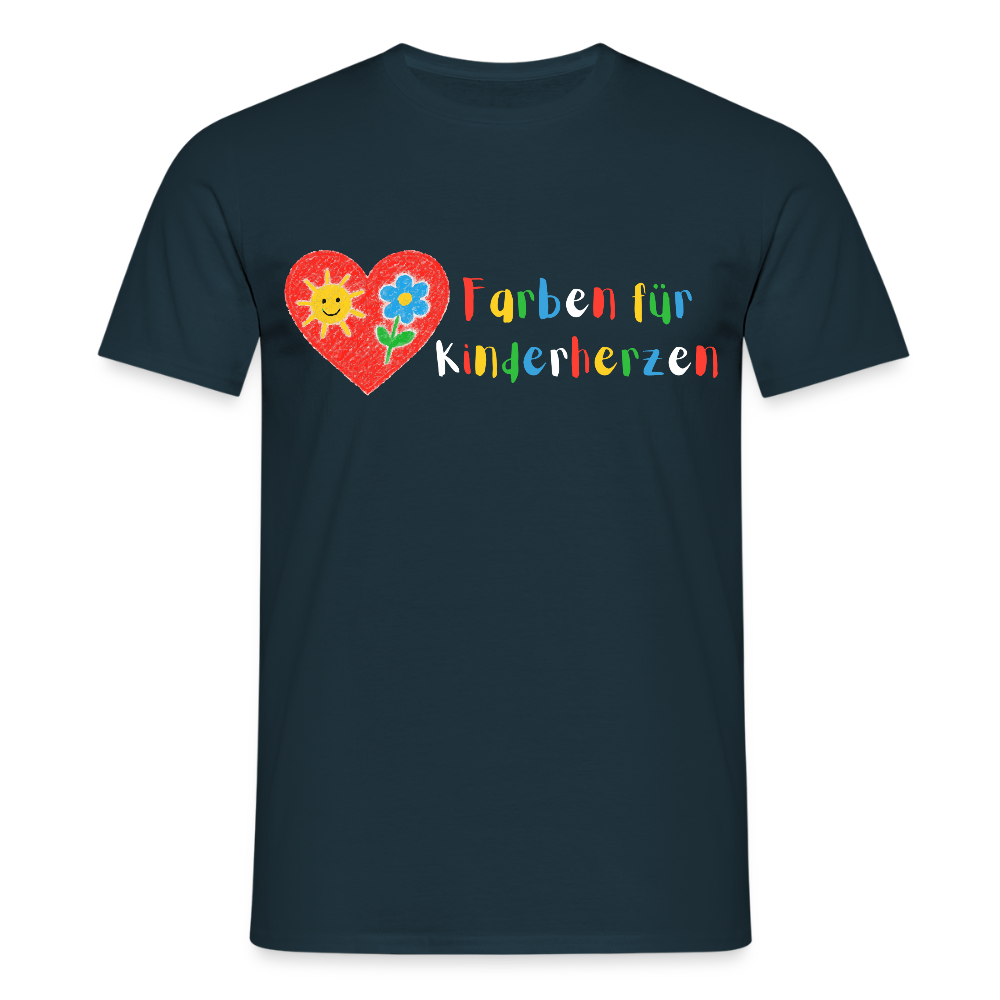Unisex T-Shirt "Farben für Kinderherzen" Navy Männer T-Shirt