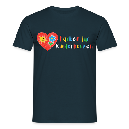 Unisex T-Shirt "Farben für Kinderherzen" Navy Männer T-Shirt