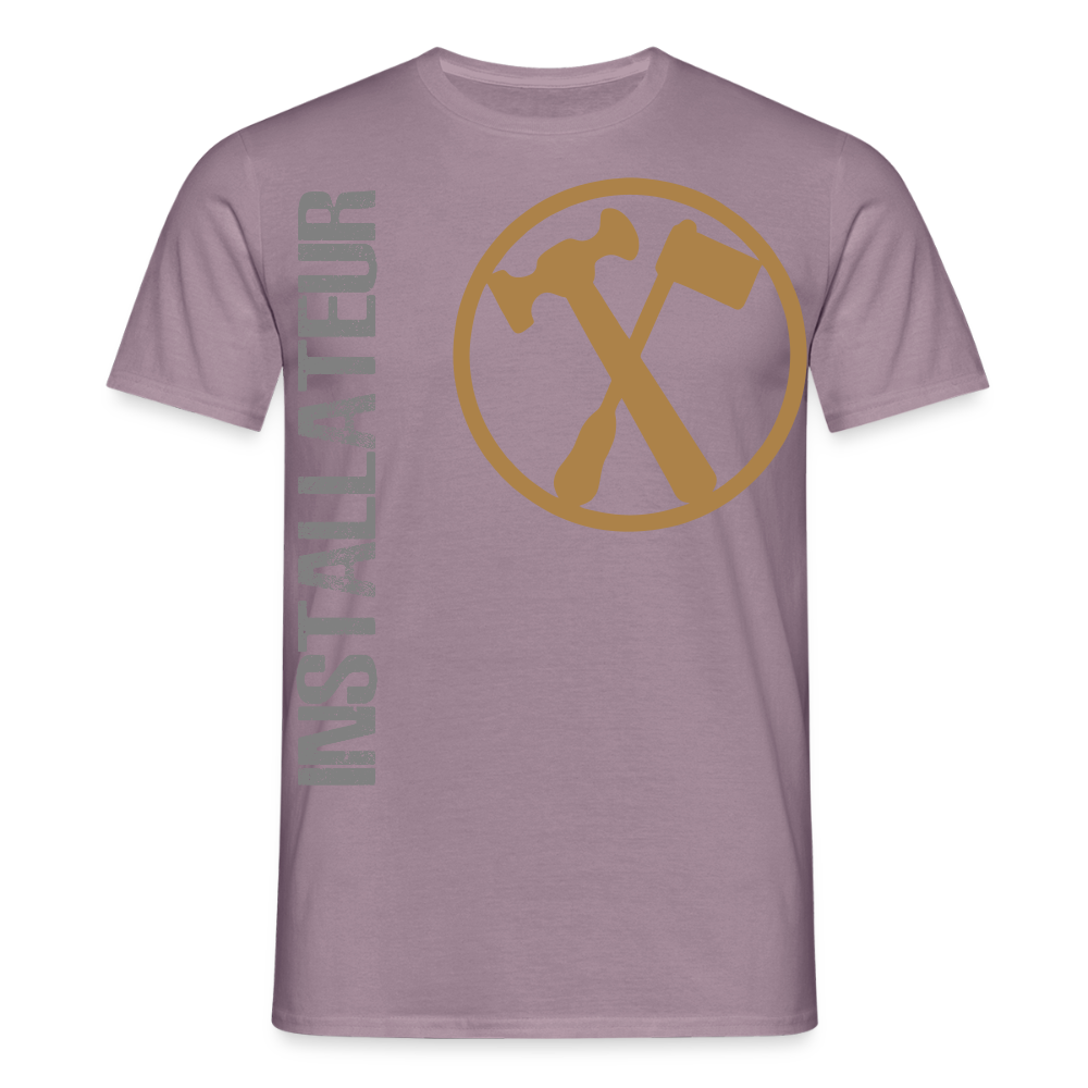 Unisex T-Shirt "Installateur" Lilagrau Männer T-Shirt