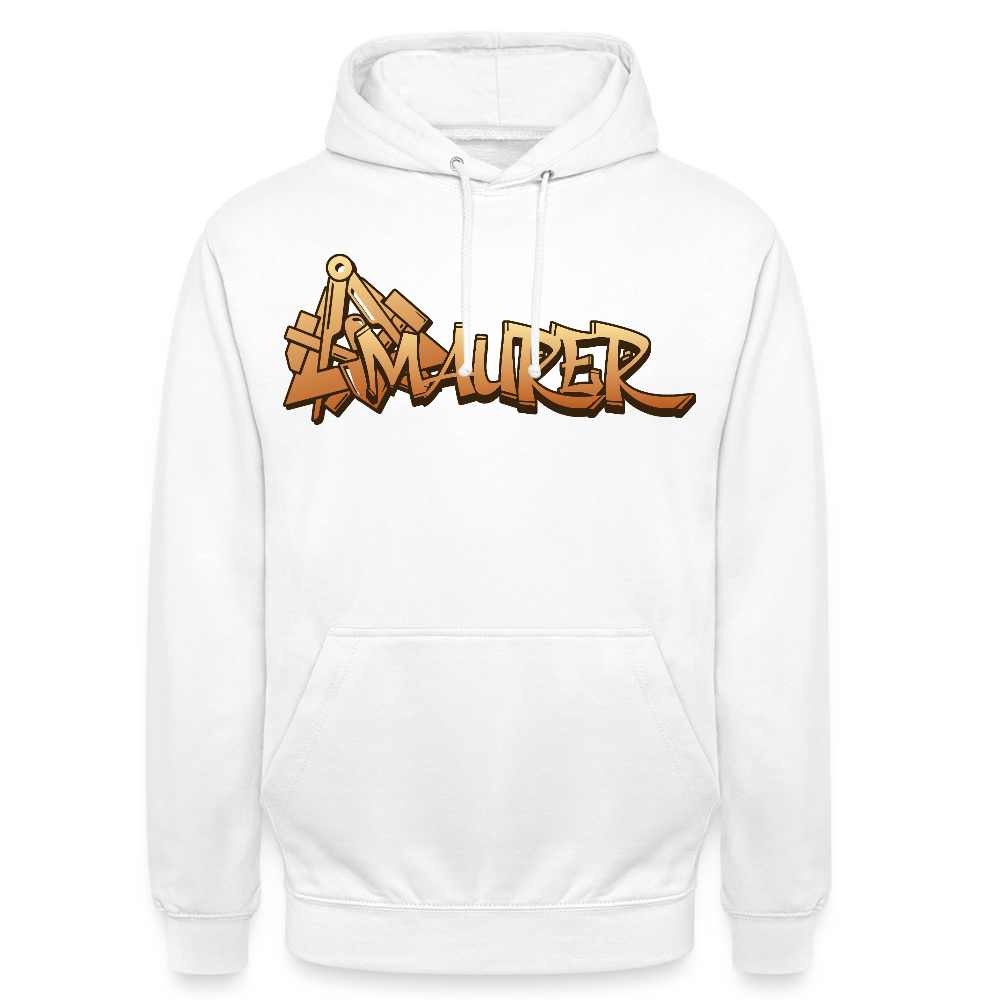 Unisex Hoodie "Maurer" Weiß Unisex Hoodie
