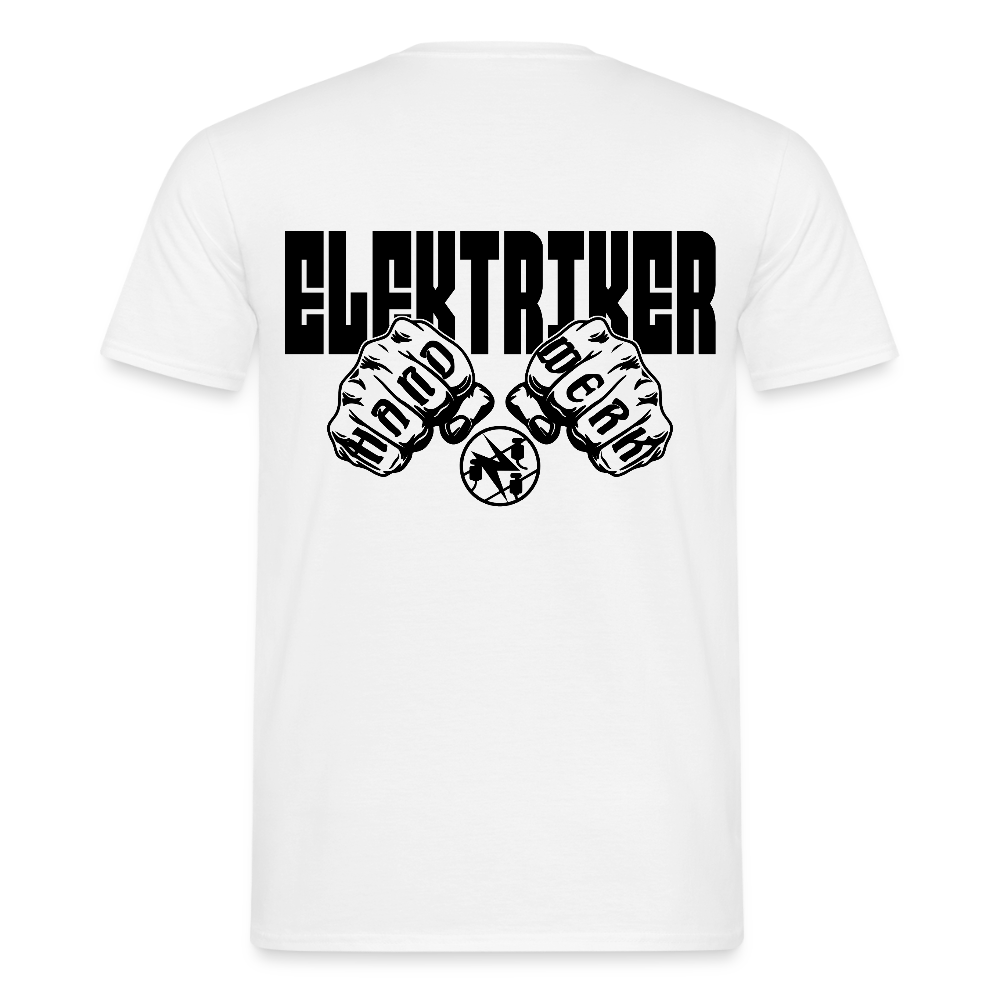 Unisex T-Shirt "Elektriker" Weiß Männer T-Shirt