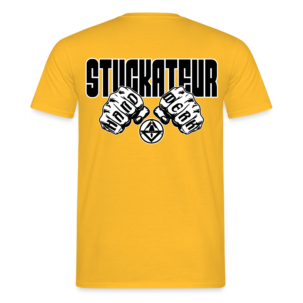 Unisex T-Shirt "Stuckateur" Gelb Männer T-Shirt