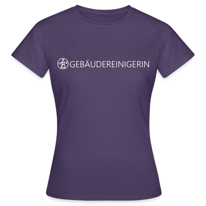 Frauen T-Shirt "Gebäudereinigerin" Dunkellila Frauen T-Shirt