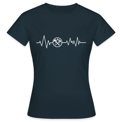 Frauen T-Shirt "Dachdecker" Navy Frauen T-Shirt