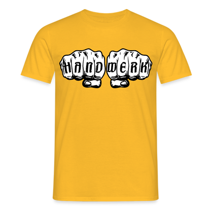 Unisex T-Shirt "Handwerk" Gelb Männer T-Shirt