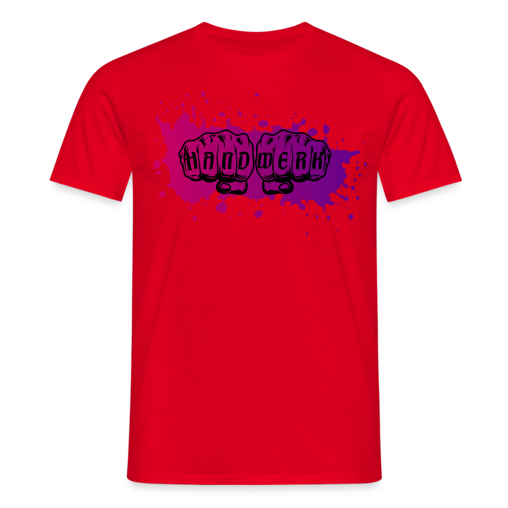 Unisex T-Shirt "Splash-Violett" Rot Männer T-Shirt