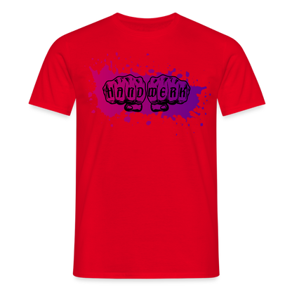 Unisex T-Shirt "Splash-Violett" Rot Männer T-Shirt