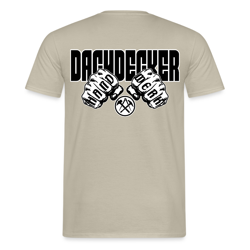 Unisex T-Shirt "Dachdecker" Sandbeige Männer T-Shirt