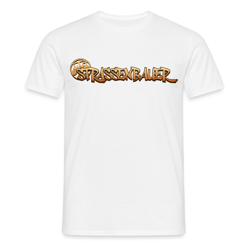Unisex T-Shirt "Strassenbauer" Weiß Männer T-Shirt