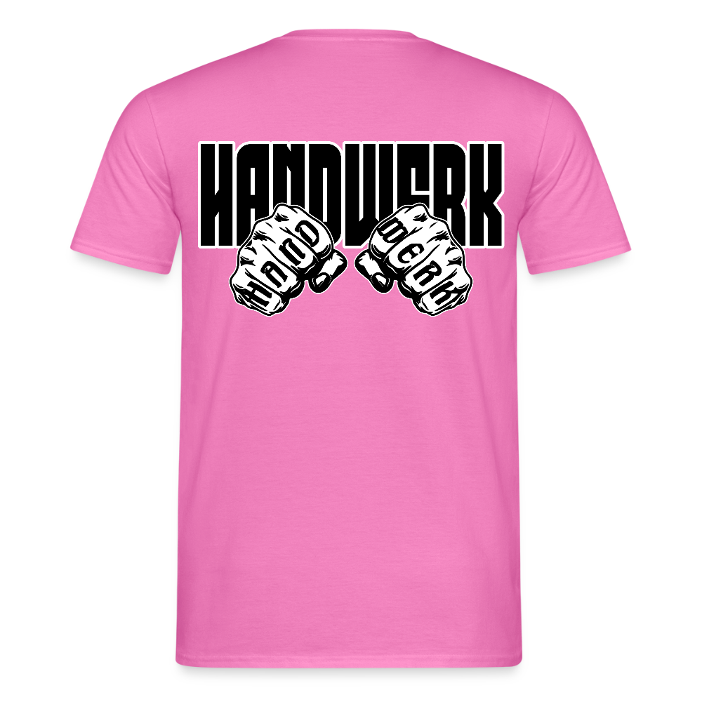 Unisex T-Shirt "Handwerk" (beidseitig bedruckt) Pink Männer T-Shirt