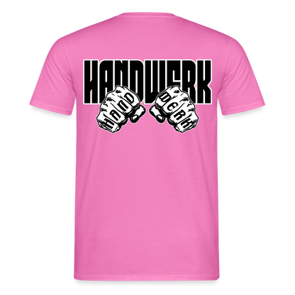 Unisex T-Shirt "Handwerk" (beidseitig bedruckt) Pink Männer T-Shirt