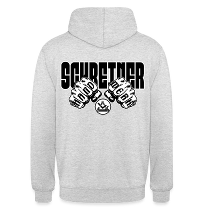 Unisex Hoodie "Schreiner" (beidseitig bedruckt) Hellgrau meliert Unisex Hoodie