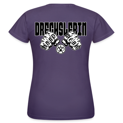 Frauen T-Shirt "Drechsler" (beidseitig bedruckt) - Dunkellila