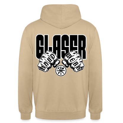 Unisex Hoodie "Glaser" (beidseitig bedruckt) Beige Unisex Hoodie