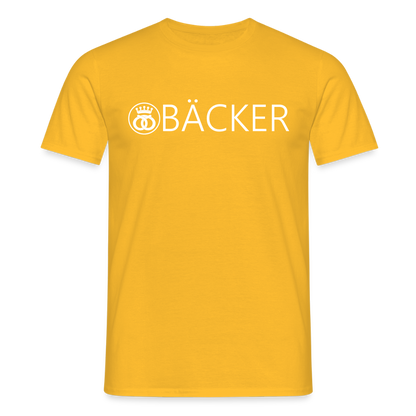 Unisex T-Shirt "Bäcker" Gelb Männer T-Shirt
