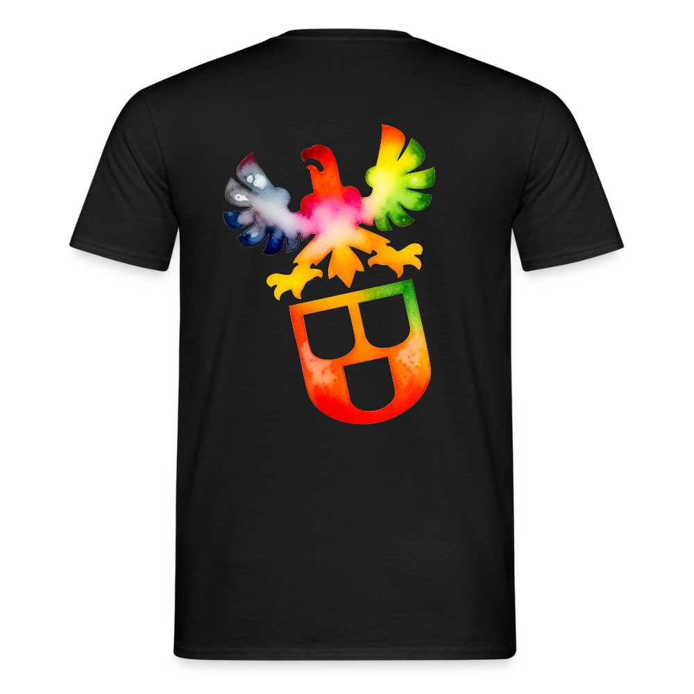 Unisex T-Shirt "Maler" (beidseitig bedruckt) Schwarz Männer T-Shirt