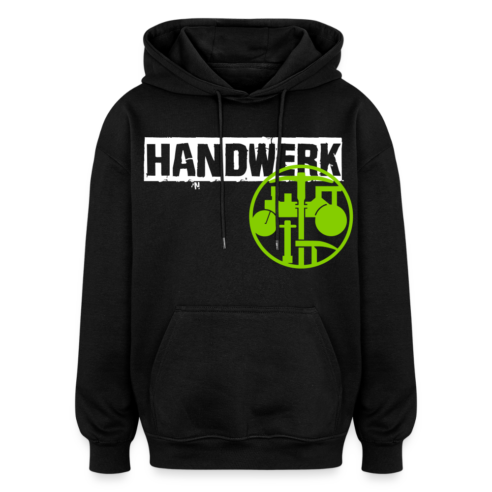 Oversized Unisex Hoodie "Strassenbauer" Schwarz Oversized Unisex Hoodie