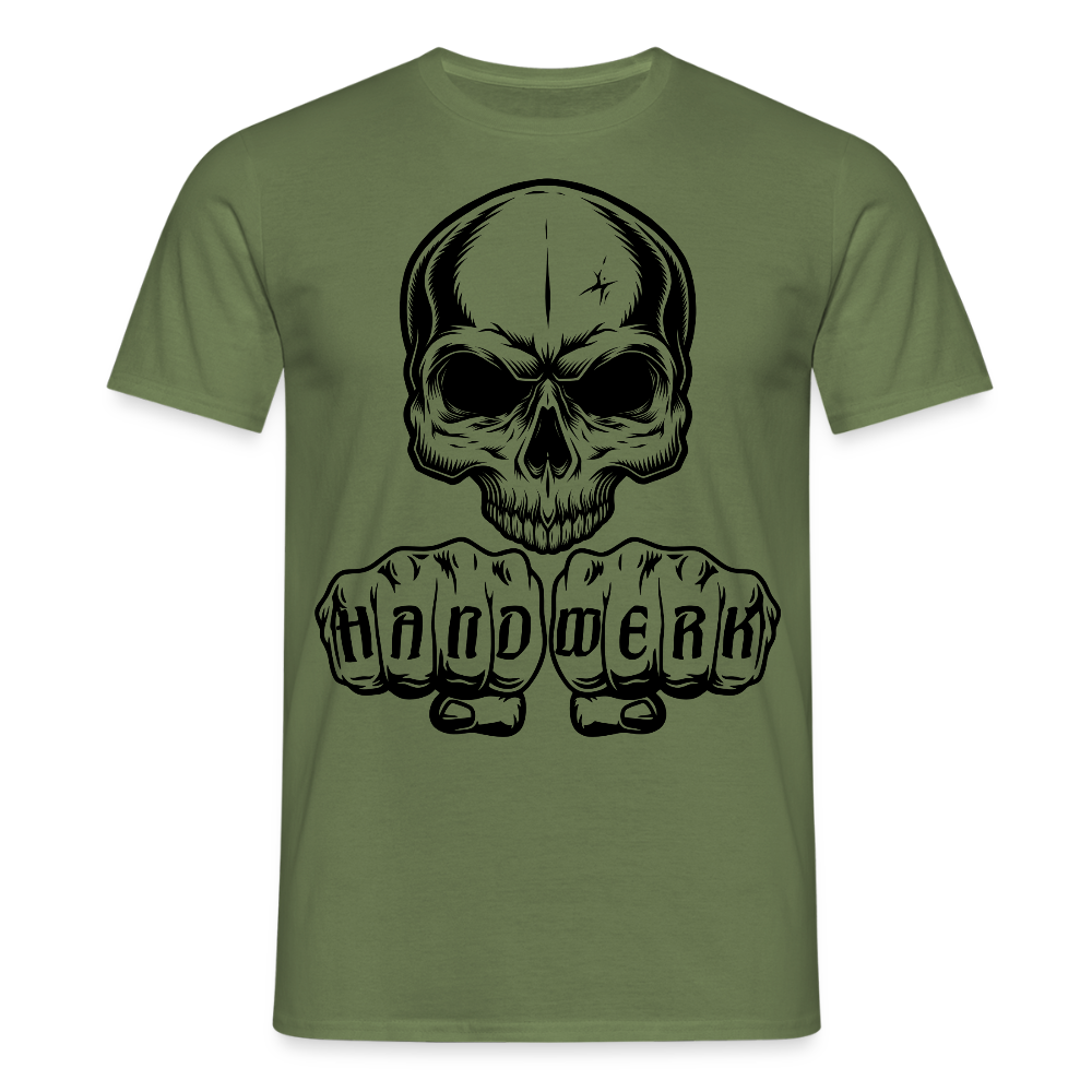 Unisex T-Shirt "Skull-Handwerk" Militärgrün Männer T-Shirt