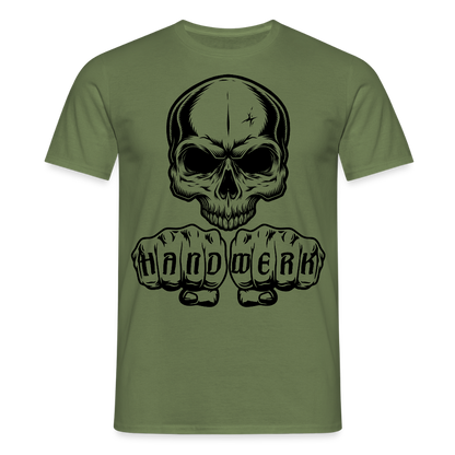 Unisex T-Shirt "Skull-Handwerk" Militärgrün Männer T-Shirt