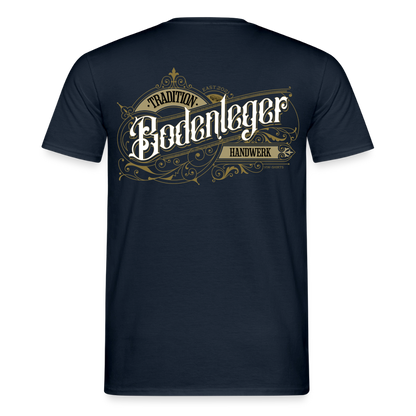 Unisex T-Shirt "Bodenleger"-Nostalgie von Spreadconnect, Männer T-Shirt mit Vintage-Design, zeigt das typische Bodenleger-Motiv.