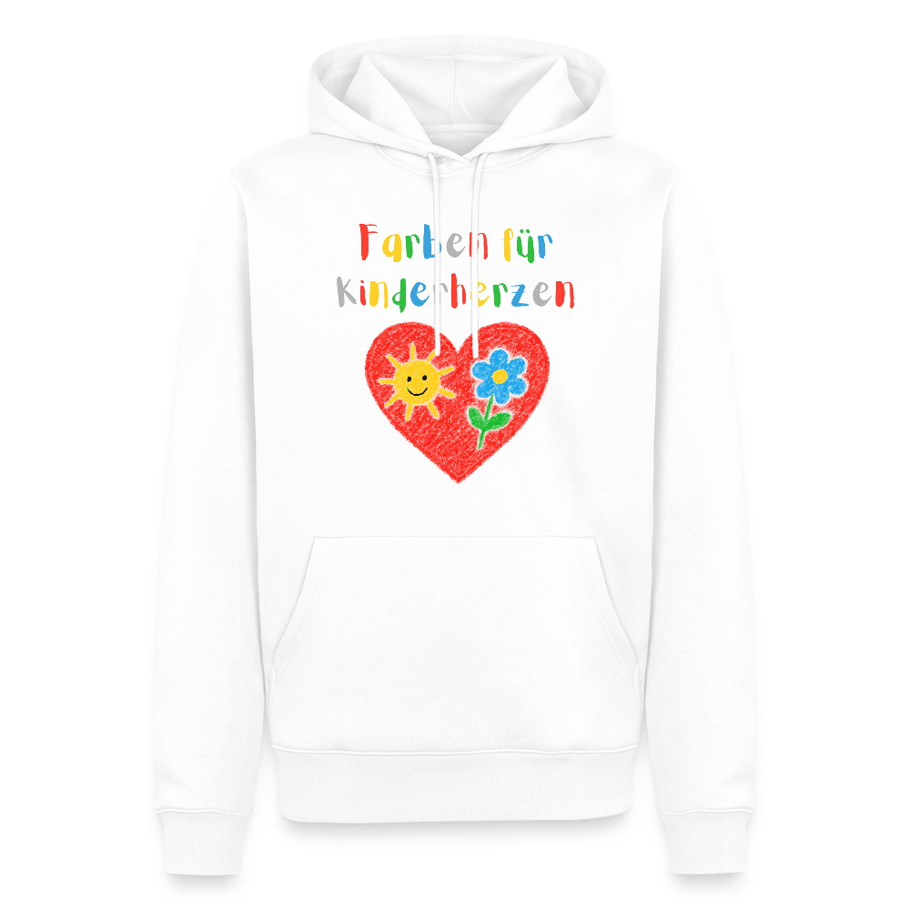 Unisex Hoodie "Farben für Kinderherzen" Weiß Männer Premium Hoodie