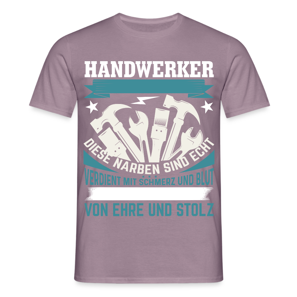 Unisex T-Shirt "Handwerker" Lilagrau Männer T-Shirt