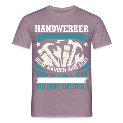 Unisex T-Shirt "Handwerker" Lilagrau Männer T-Shirt