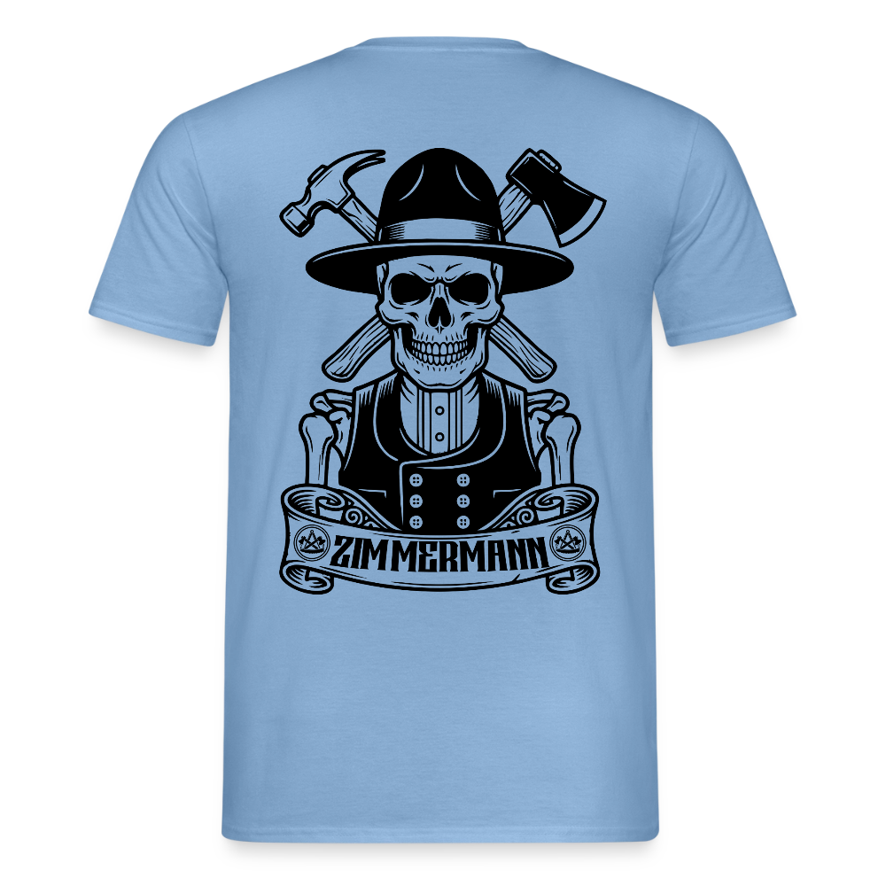 Unisex Handwerker T-Shirt von Spreadconnect mit Skull & Zunft Druck, beidseitig bedrucktes Design, bequemes Männer T-Shirt