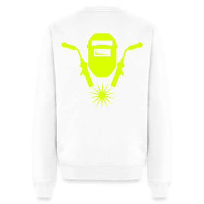 Unisex Premium Pullover "Schweisser" neongelb Weiß Männer Premium Pullover