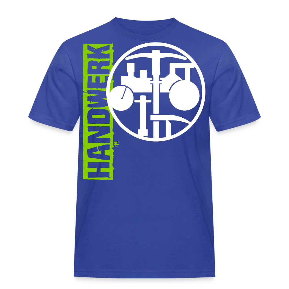 Unisex Workwear T-Shirt "Strassenbauer" Royalblau Männer Workwear T-Shirt