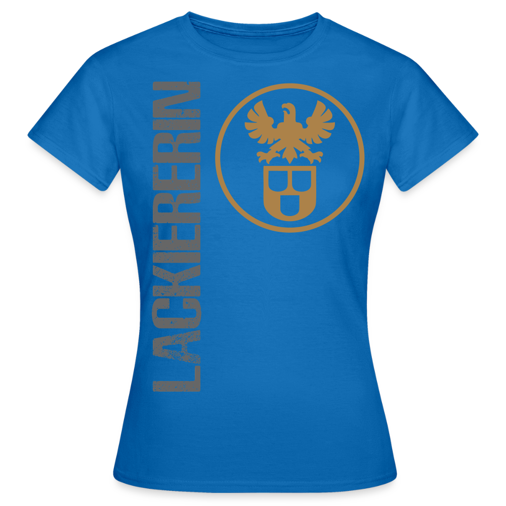 Frauen T-Shirt "Lackiererin" Royalblau Frauen T-Shirt