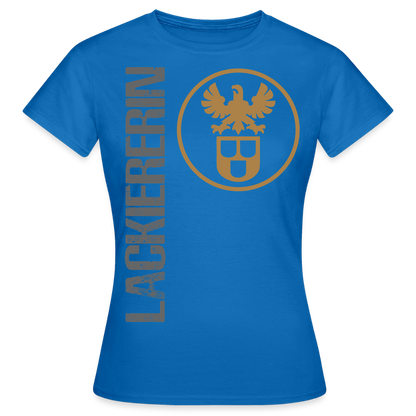Frauen T-Shirt "Lackiererin" Royalblau Frauen T-Shirt