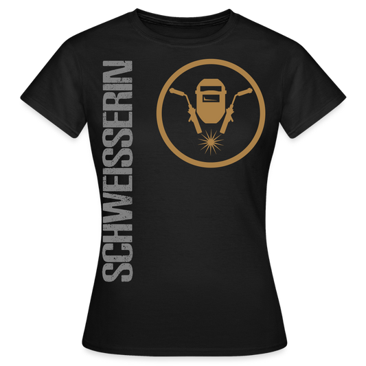 Frauen T-Shirt "Schweisserin" - Schwarz
