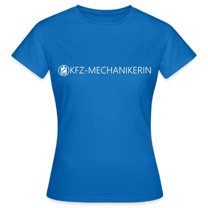 Frauen T-Shirt "KFZ-Mechanikerin" Royalblau Frauen T-Shirt