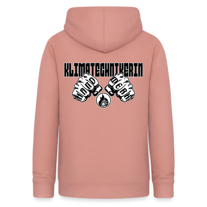 Frauen Hoodie "Klimatechnikerin" (beidseitig beruckt) Altrosa Frauen Hoodie